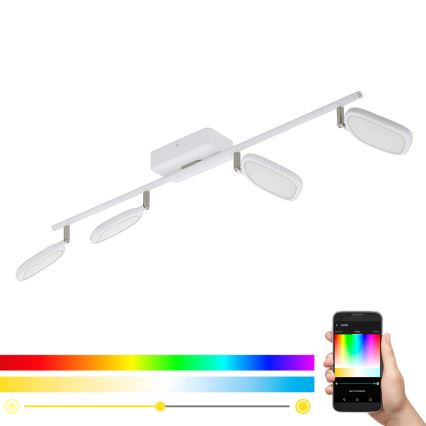 Eglo 97694 - LED RGB Spotbelysning PALOMBARE-C 4xLED/5W/230V