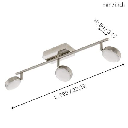 Eglo - LED RGB Spotbelysning CORROPOLI-C 3xLED/5W/230V