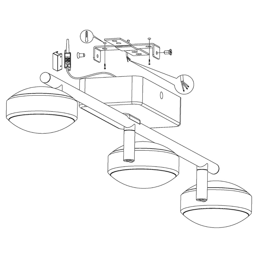 Eglo - LED RGB Spotbelysning CORROPOLI-C 3xLED/5W/230V