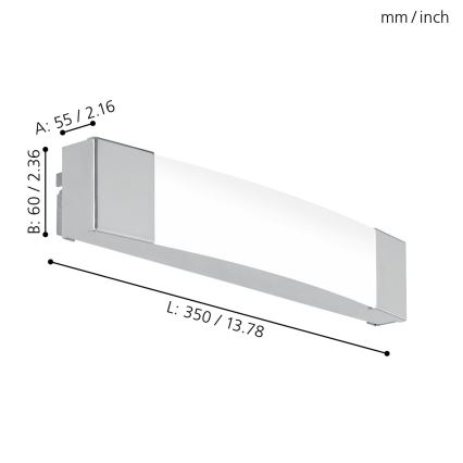 Eglo 97718 - LED Badrum spegelbelysning SIDERNO LED/8,3W/230V IP44