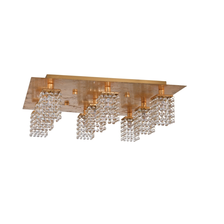 Eglo 97722 - LED fast Kristallkrona PYTON GOLD 9xG9/3W/230V