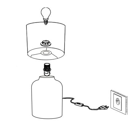 Eglo 97773 - Bordslampa BELLARIVA 1xE14/40W/230V