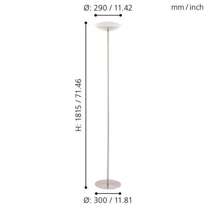 Eglo 97814 - LED RGB dimmerbar golvlampa FRATTINA-C 1xLED/18W/230V
