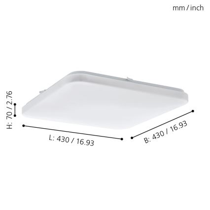 Eglo 97876 - LED Takbelysning FRANIA LED/33,5W/230V
