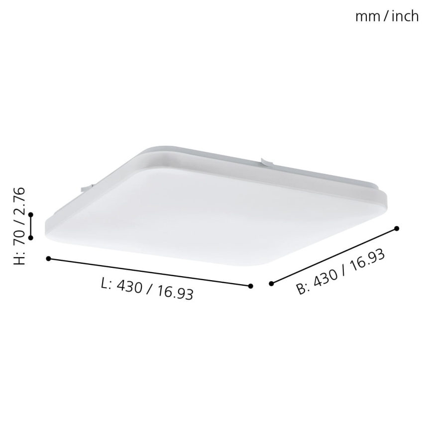 Eglo 97876 - LED Takbelysning FRANIA LED/33,5W/230V