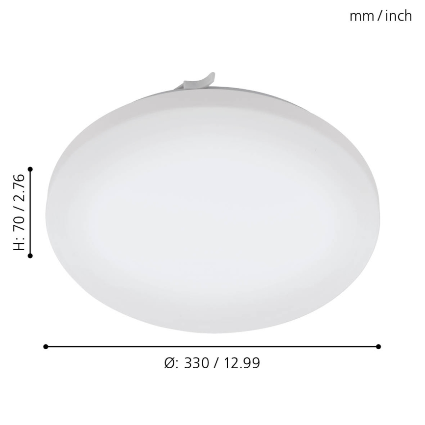 Eglo 97884 - LED Badrumsbelysning tak FRANIA LED/17,3W/230V