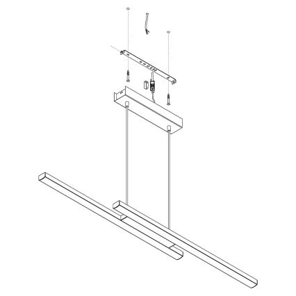 Eglo - LED RGB Dimmbar pendel på vajer FRAIOLI-C LED/34W/230V
