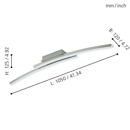 Eglo 97909 - LED RGB dimbar ytmonterad taklampa FRAIOLI-C LED/34W/230V