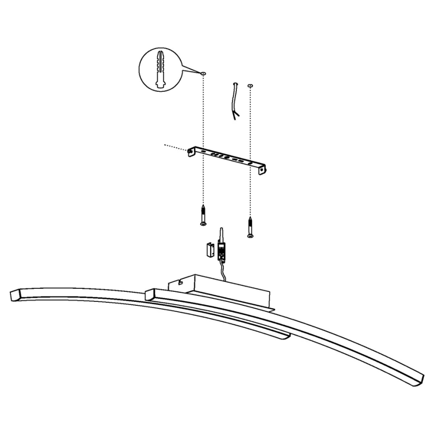 Eglo 97909 - RGB-LED dimbar ytmonterad taklampa FRAIOLI-C 2xLED/17W/230V