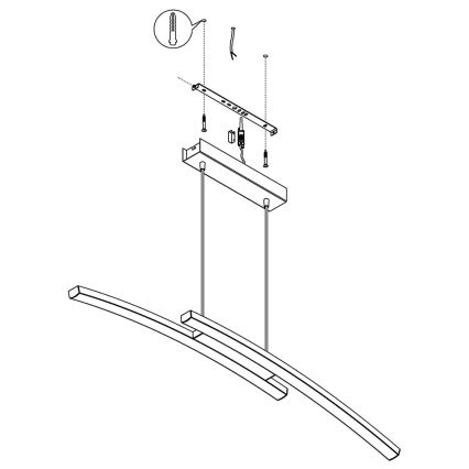 Eglo 97911 - LED RGB dimbar pendellampa på vajer FRAIOLI-C LED/34W/230V