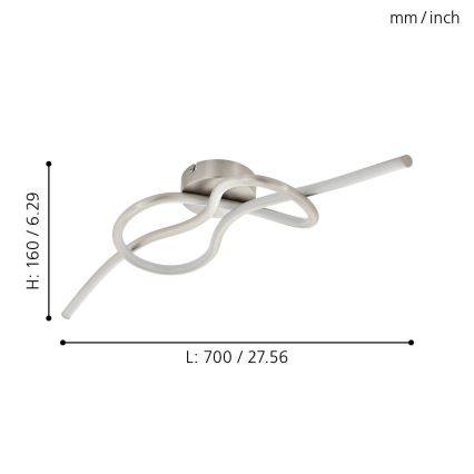 Eglo 97937 - LED Ljuskrona NOVAFELTRIA LED/13W/230V