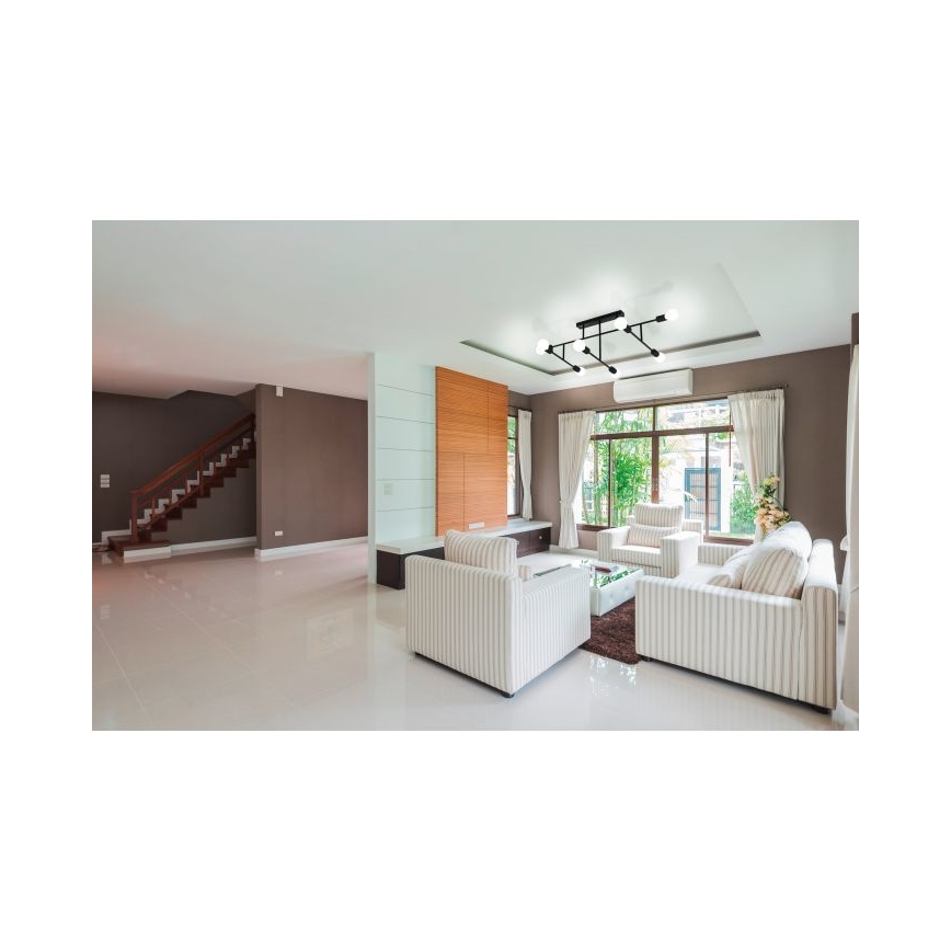 Eglo 98035 - Ljuskrona BELSIANA 8xE27/40W/230V svart