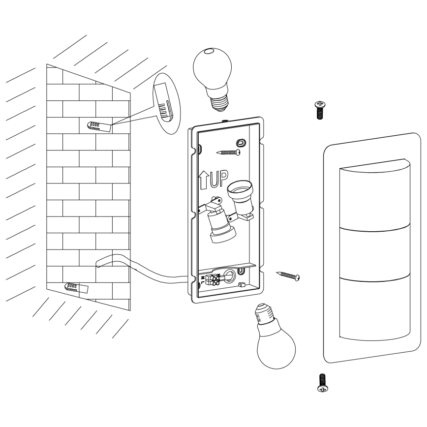 Eglo 98086 - Utomhus Väggbelysning CISTIERNA 2xE27/10W/230V antracit IP44