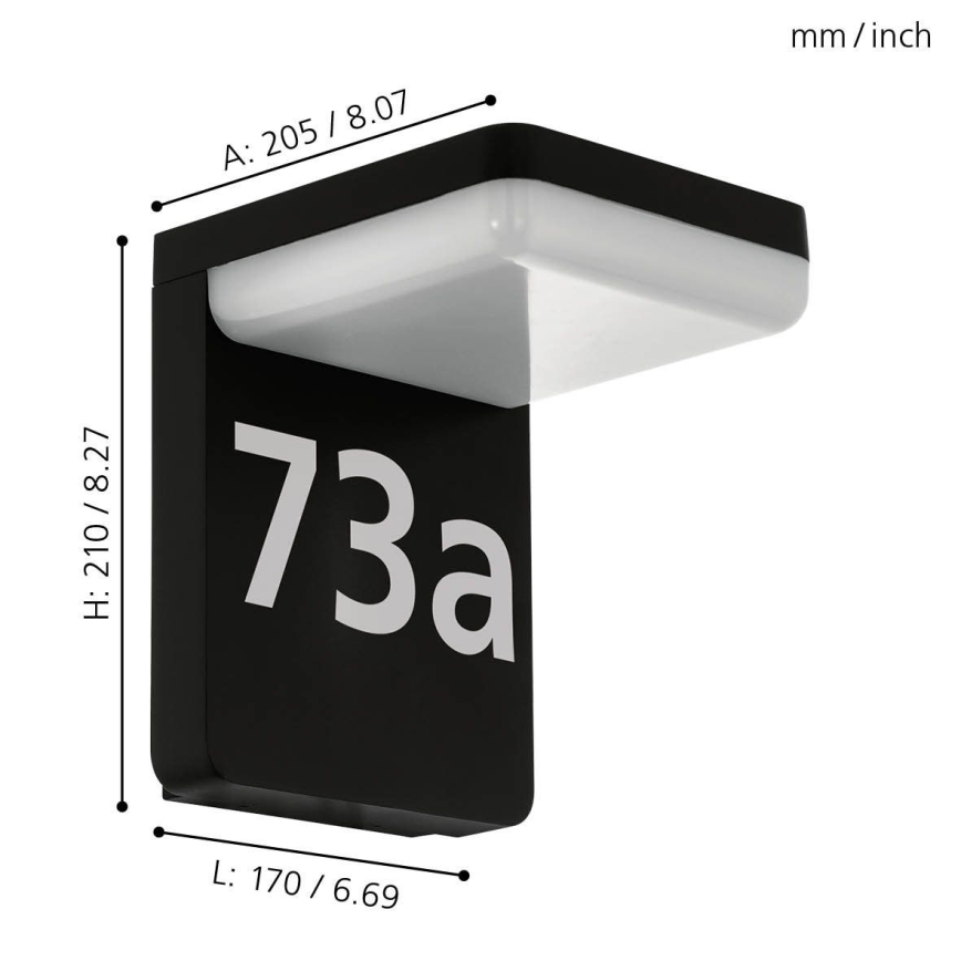 Eglo 98091 - LED husnummer AMAros LED/11W/230V IP44