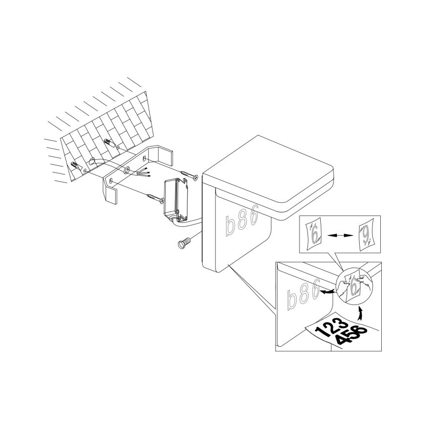 Eglo 98091 - LED husnummer AMAros LED/11W/230V IP44