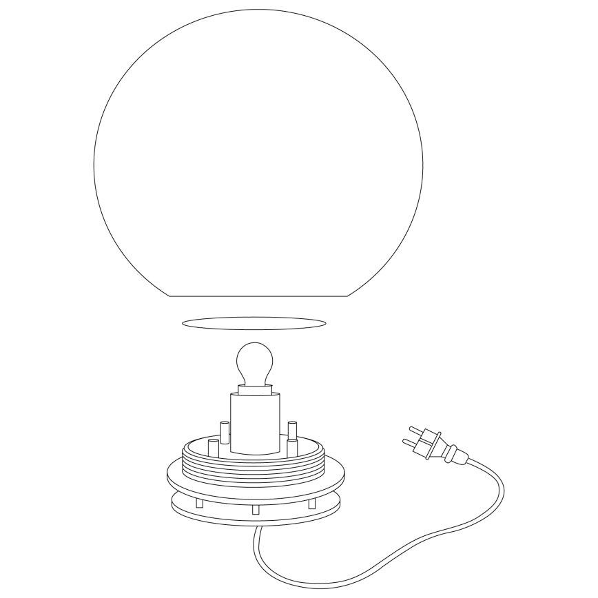 Eglo 98104 - Utomhus Golvlampa MONTEROLO 1xE27/40W/230V IP65 ø600