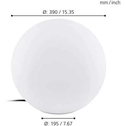 Eglo 98106 - MONTEROLO-C LED-utomhuslampa RGBW, 9 W, 230 V, IP65, Ø 390 mm