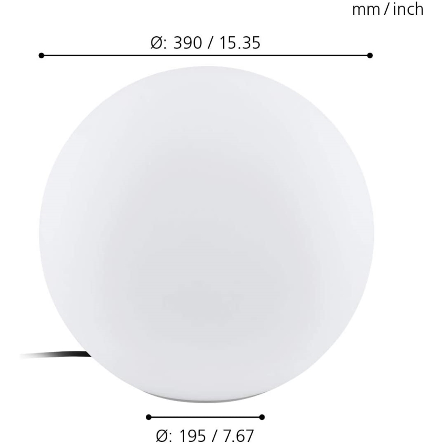Eglo 98106 - MONTEROLO-C LED-utomhuslampa RGBW, 9 W, 230 V, IP65, Ø 390 mm