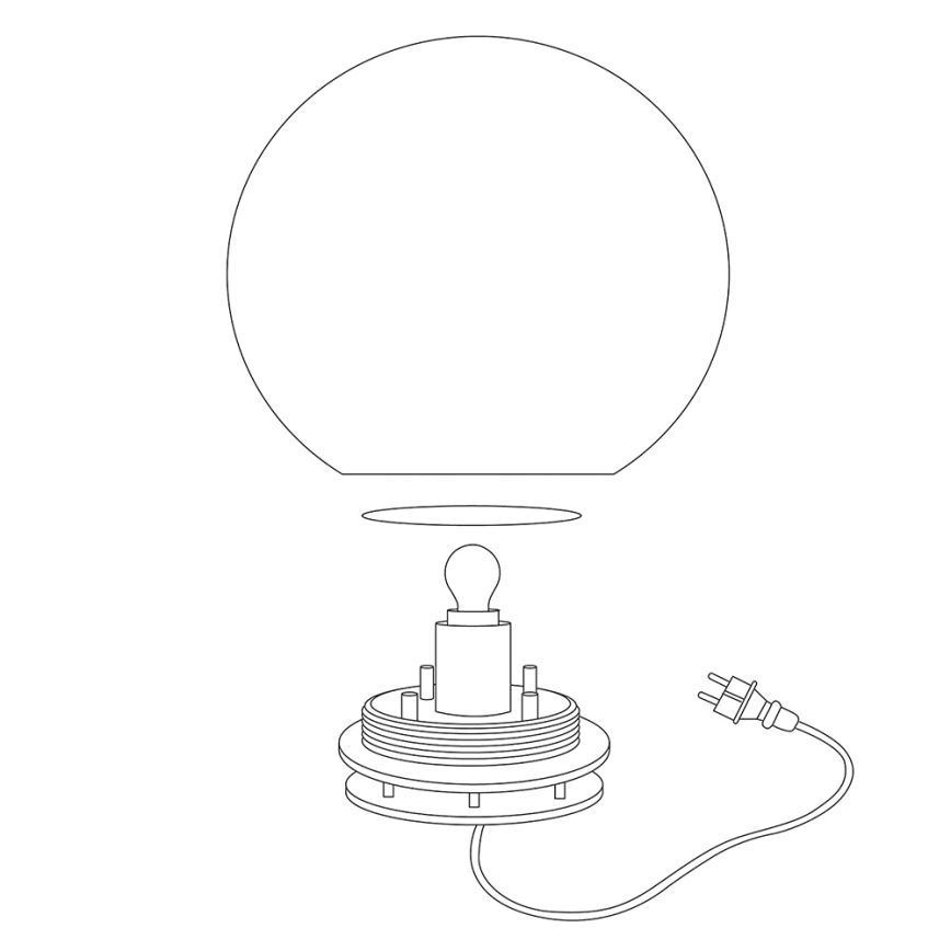 Eglo 98108 - LED RGBW Utomhuslampa MONTEROLO-C 1xLED/9W/230V IP65 Ø600 mm
