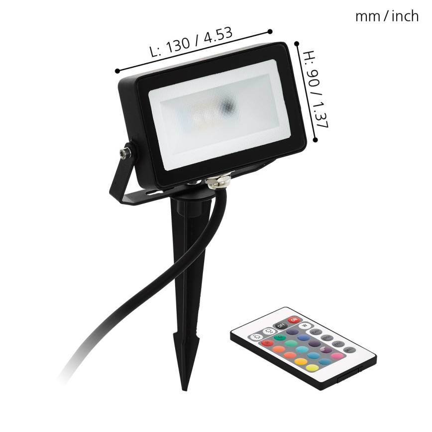 Eglo 98185 - LED RGB Spotlight FAEDO 4 LED/10W/230V + Fjärrkontroll 