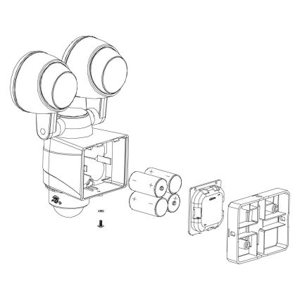 Eglo - LED utomhusarmatur med sensor 2xLED/4W/4xLR14 IP44