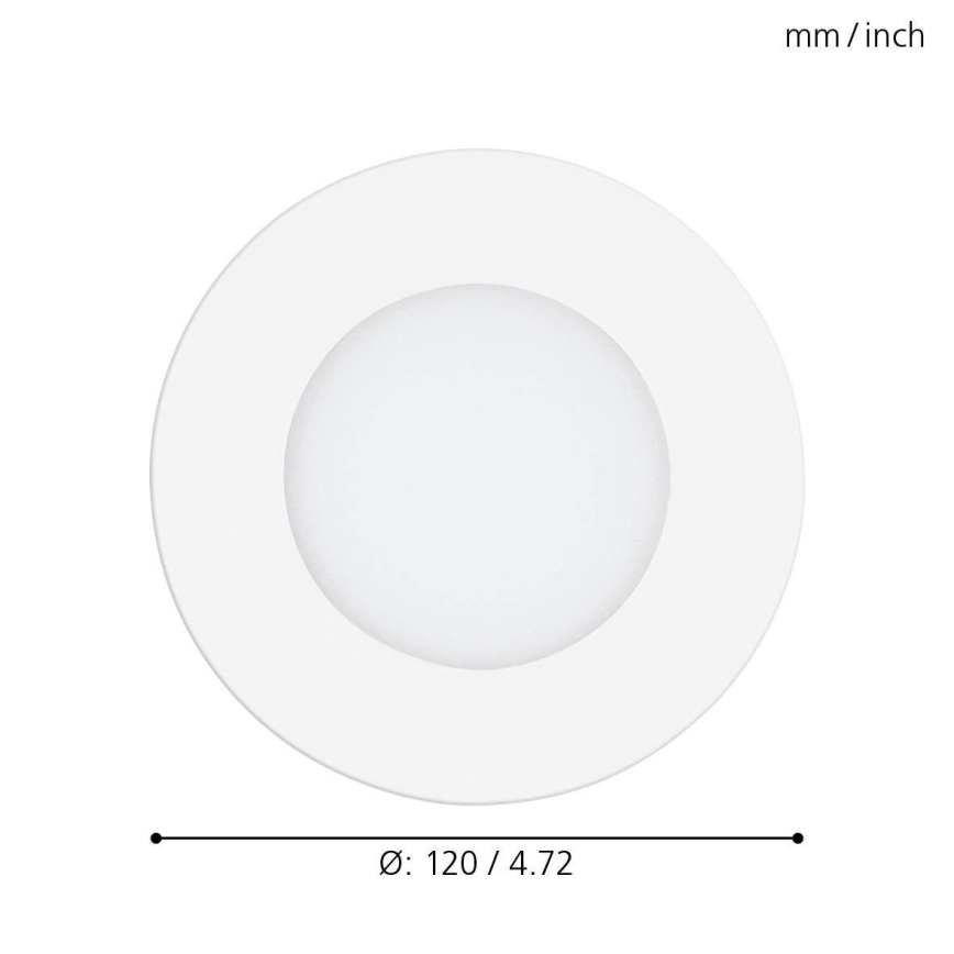 Eglo - Dimbart infällt LED-takarmatur LED/5W/230V + fjärrkontroll Ø 12 cm