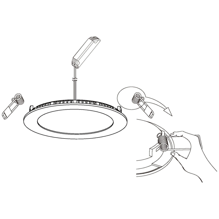 Eglo - Dimbart infällt LED-takarmatur LED/5W/230V + fjärrkontroll Ø 12 cm