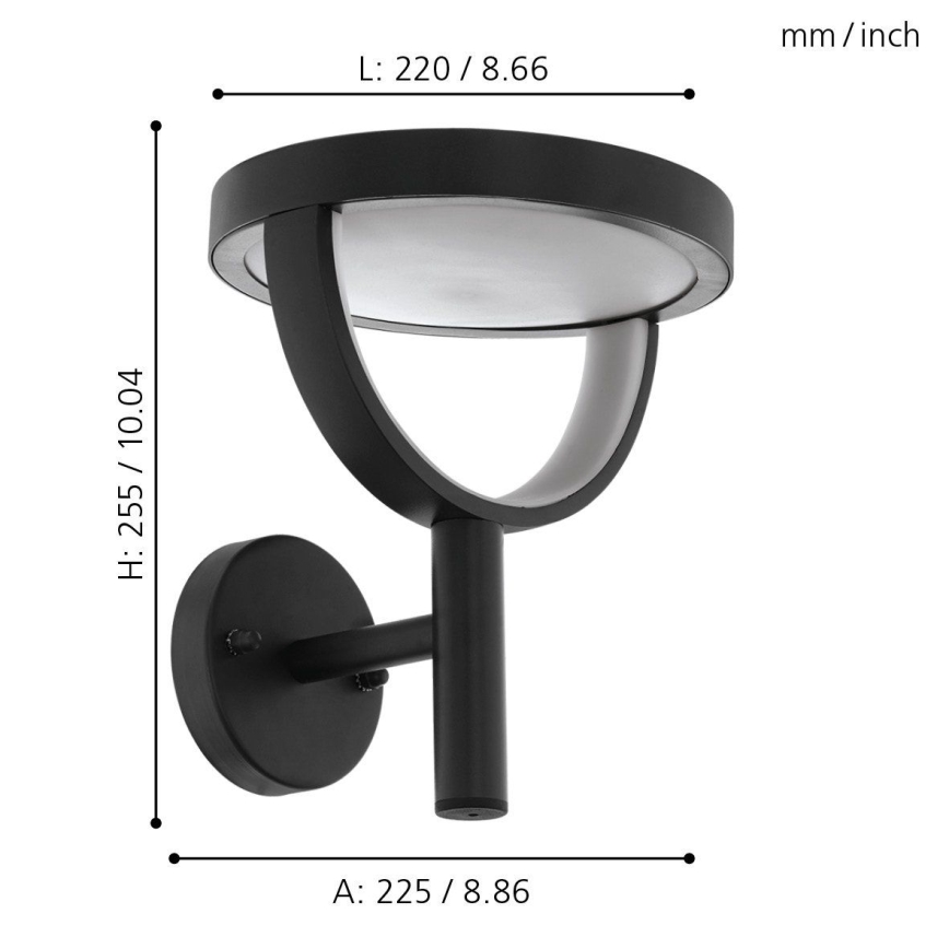 Eglo 98234 - LED utomhusvägglampa FRANCARI-C LED/15W/230V IP44