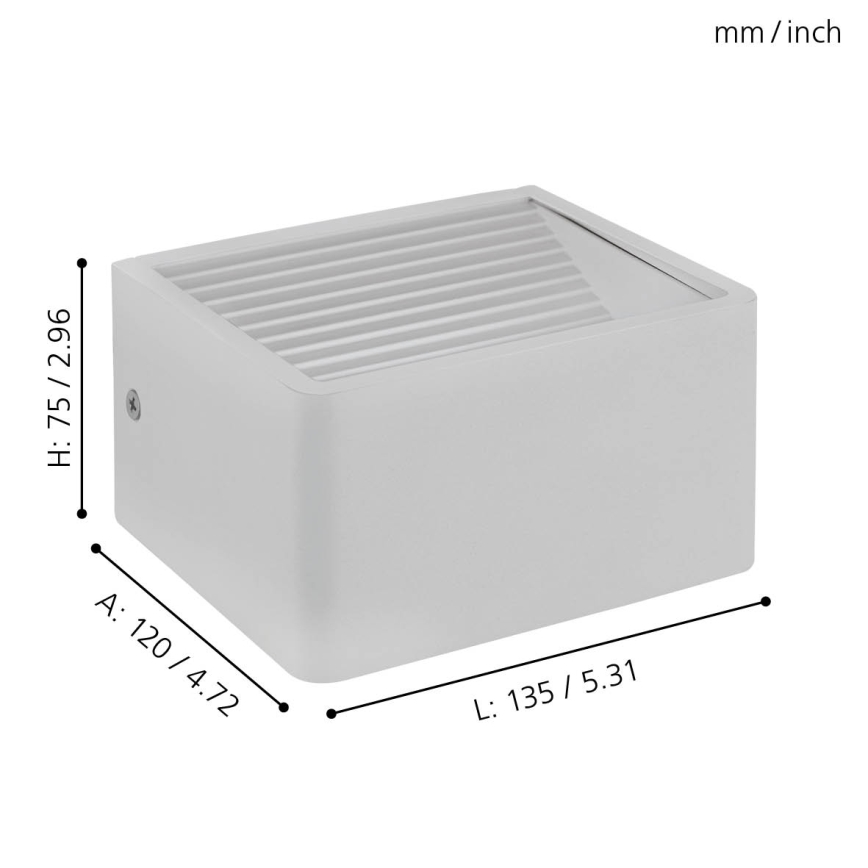 Eglo - LED vägglampa för utomhusbruk LED/6W/230V IP55