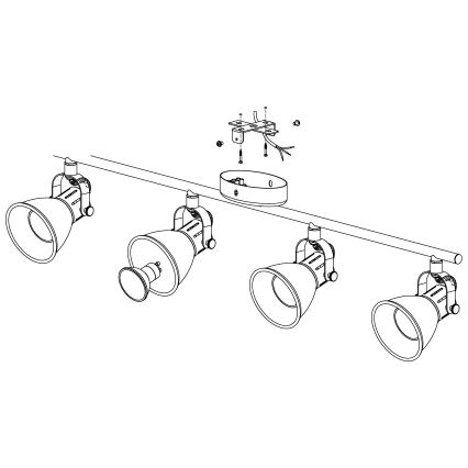 Eglo 98408 - LED Spotlight SERAS 4xLED/3,3W/230V