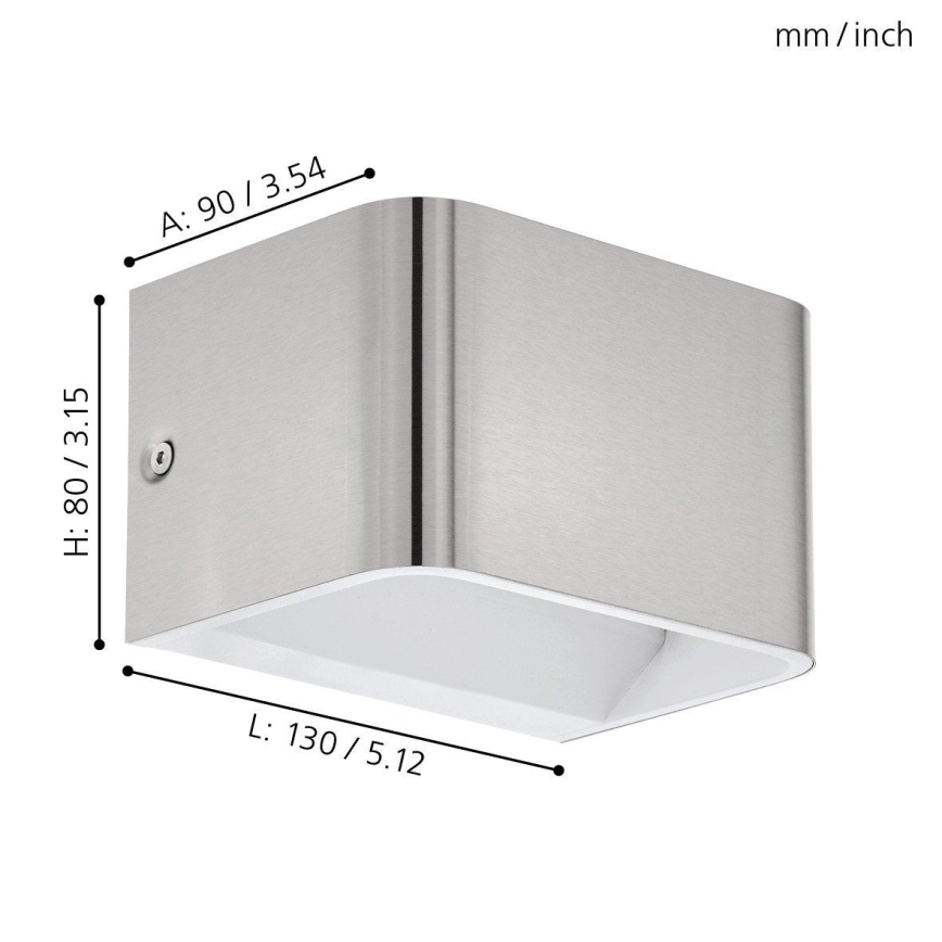 Eglo - LED väggbelysning LED/6W/230V 3000K matt krom