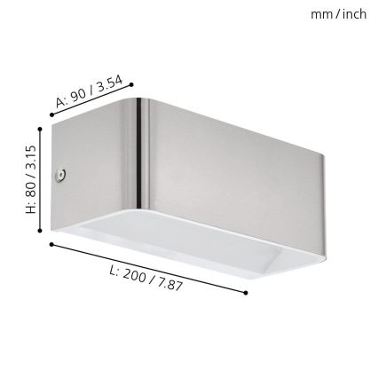 Eglo 98425 - LED Väggbelysning SANIA LED/10W/230V