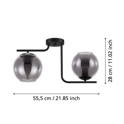 Eglo 98514 - Ljuskrona MAROJALES 2xE27/28W/230V