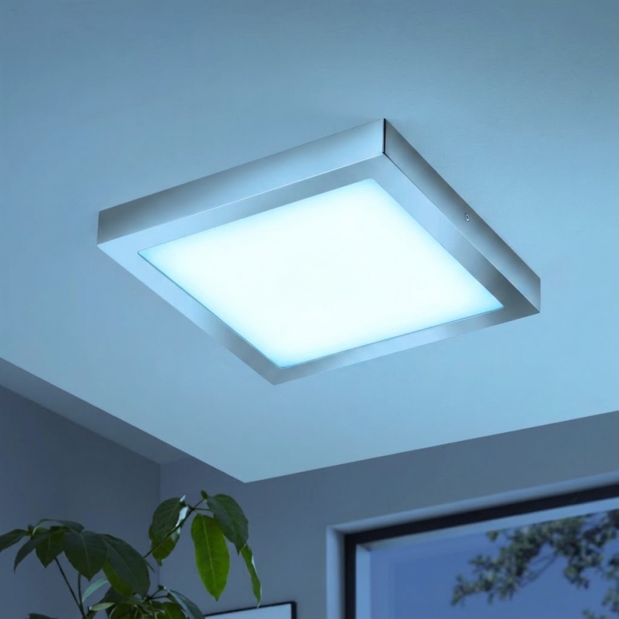 Eglo - LED RGBW dimbar taklampa FUEVA-C LED/21W/230V Bluetooth IP44 30x30 cm