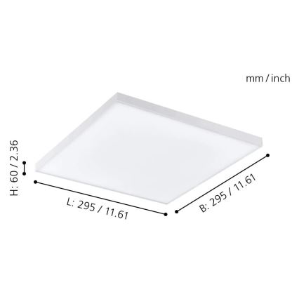 Eglo - LED RGB dimbar taklampa TURCONA-C LED/15W/230V + fjärrkontroll