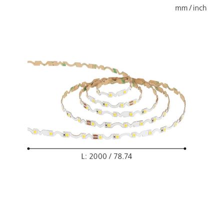 Eglo - LED-remsa LED/9,6W/230V/24V 2m