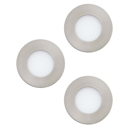 Eglo 98634 - KIT 3x Infälld LED badrumsbelysning FUEVA LED/2,8W/230V