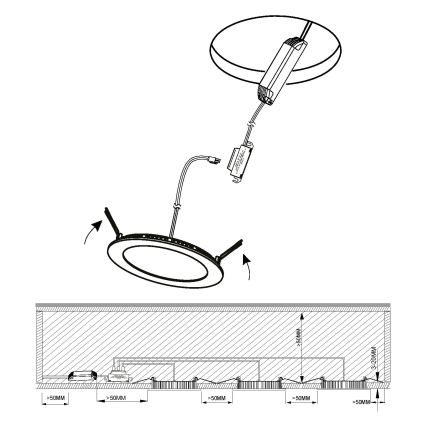 Eglo 98634 - KIT 3x Infälld LED badrumsbelysning FUEVA LED/2,8W/230V