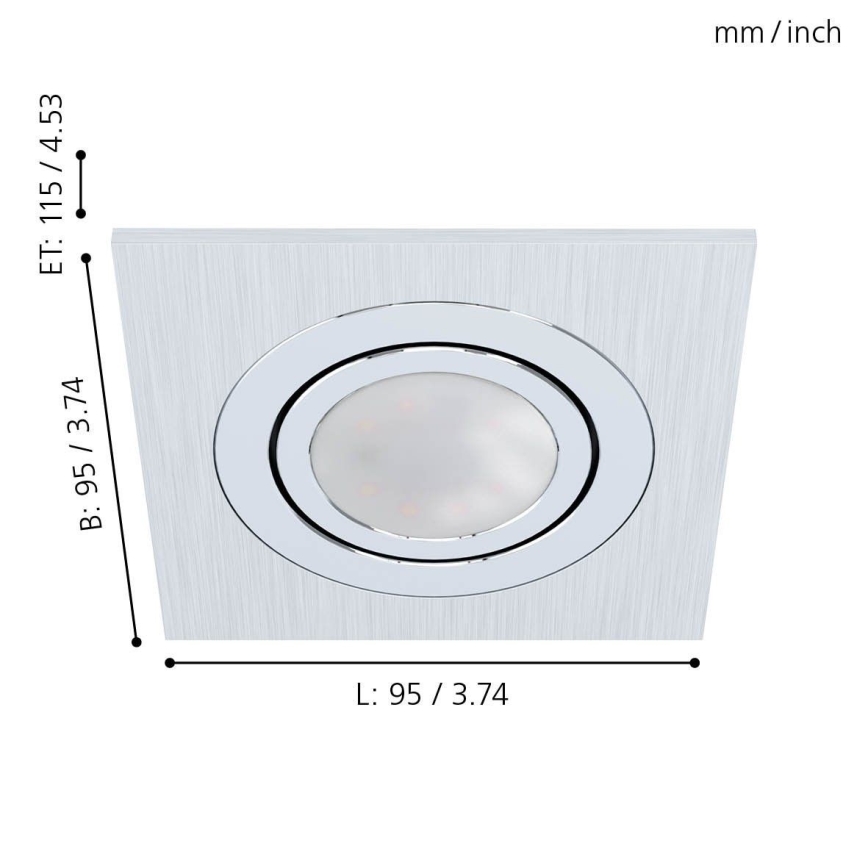 Eglo 98636 - Infälld LED-belysning  AREITIO 1xGU10/5W/230V
