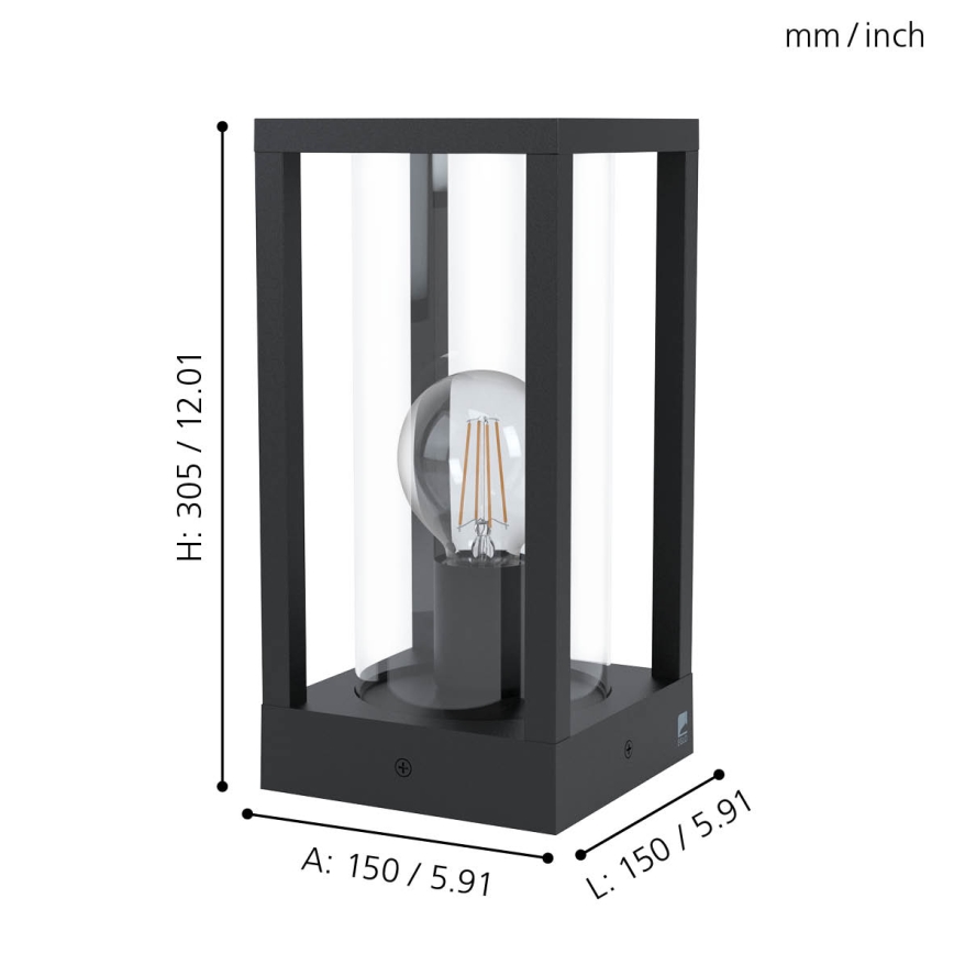 Eglo 98714 - Utomhuslampa CASCINETTA 1xE27/40W/230V IP54