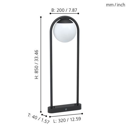 Eglo 98733 - Utelampa VECCHIA 1xE27/28W/230V IP44