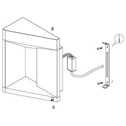 Eglo 98748 - LED utomhusvägglampa NEMBRO LED/10W/230V IP54
