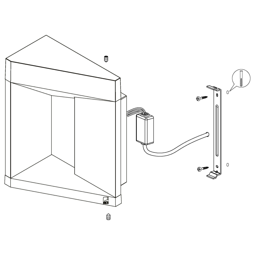 Eglo 98748 - LED utomhusvägglampa NEMBRO LED/10W/230V IP54