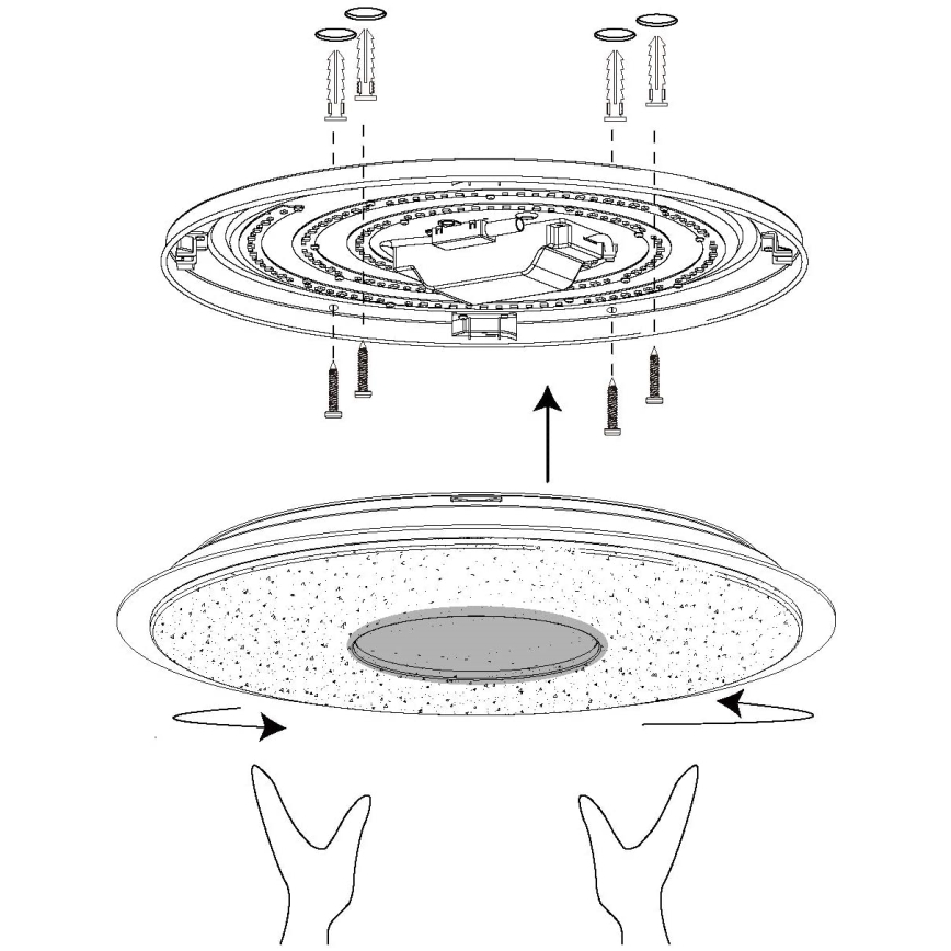 Eglo 98768 - LED RGB Dimbar Takbelysning LANCIANO-C LED/38W/230V + Fjärrstyrd