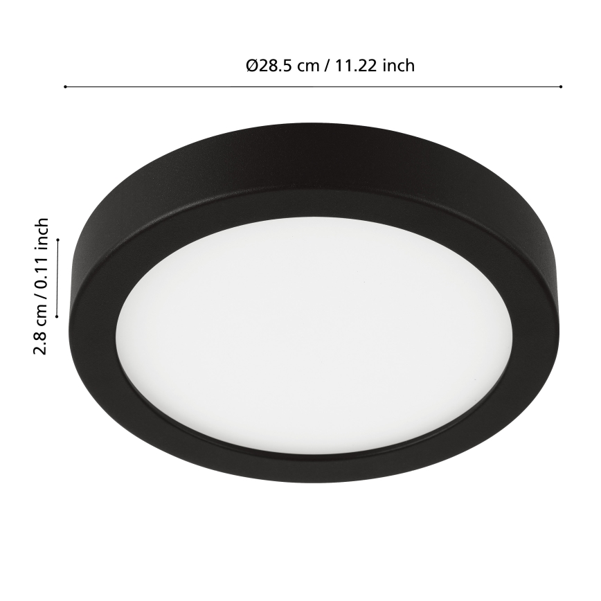 Eglo - Dimbar LED-badrumsarmatur 19,5 W, 230 V, IP44, ZigBee, Ø 28,5 cm