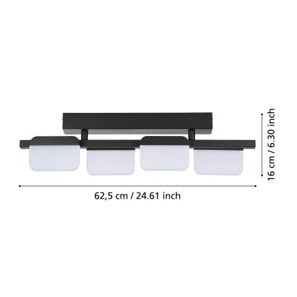 Eglo 98874 - Dimmbar ytmonterad taklampa ERVIDEL 4xLED/4,5W/230V