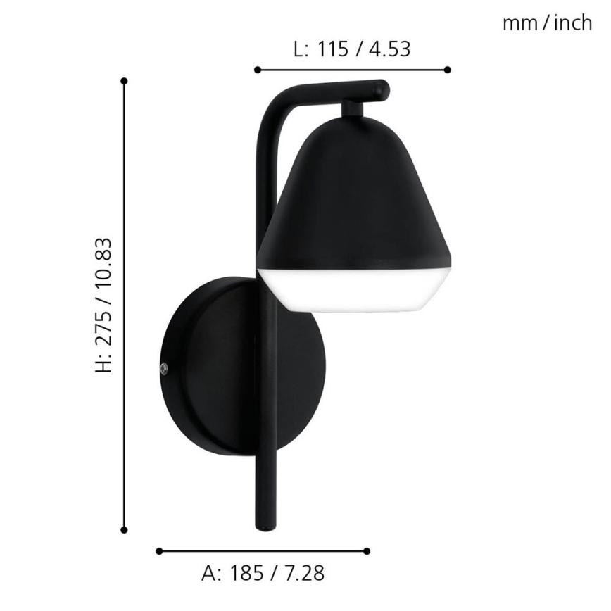 Eglo 99034 - LED-vägglampa PALBIETA 1xGU10/3W/230V