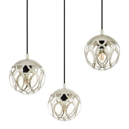 Eglo 99073 - Ljuskrona med snöre MIRTAZZA 3xE27/60W/230V