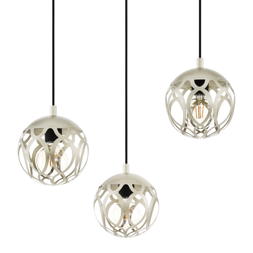 Eglo 99073 - Ljuskrona med snöre MIRTAZZA 3xE27/60W/230V