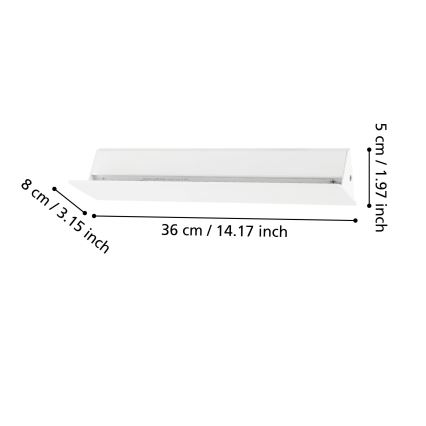 Eglo 99086 - LED Väggbelysning ZUBIALDE LED/12W/230V